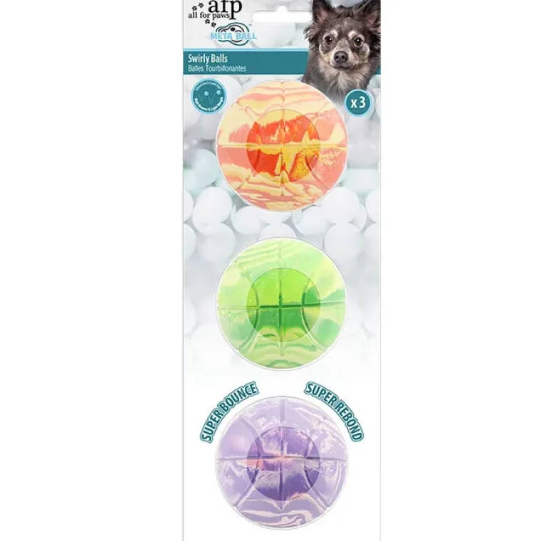Bolde|All For Paws Hundelegetøj^All For Paws AFP Meta Swirly Balls | 3 stk.