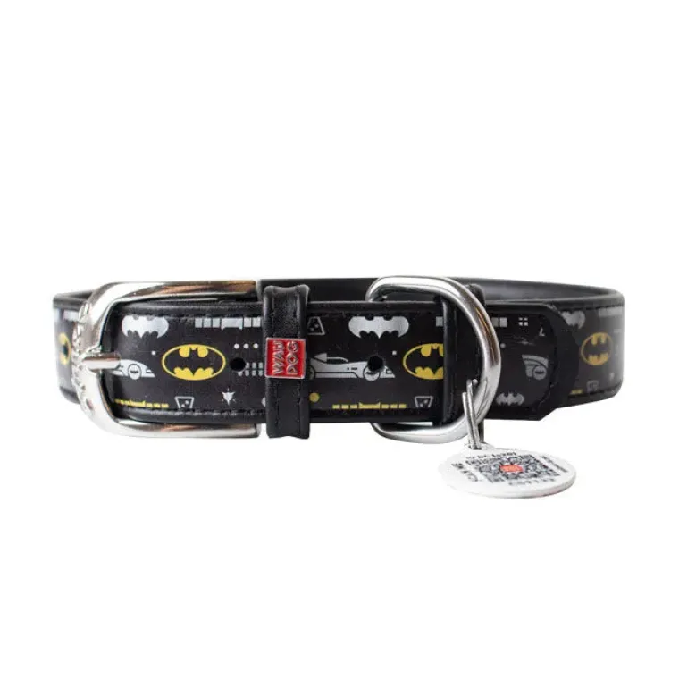 Hundehalsbånd^Collar/WauDog Batman halsbånd | m. QR-Tag | OUTLET