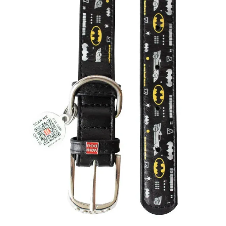 Hundehalsbånd^Collar/WauDog Batman halsbånd | m. QR-Tag | OUTLET