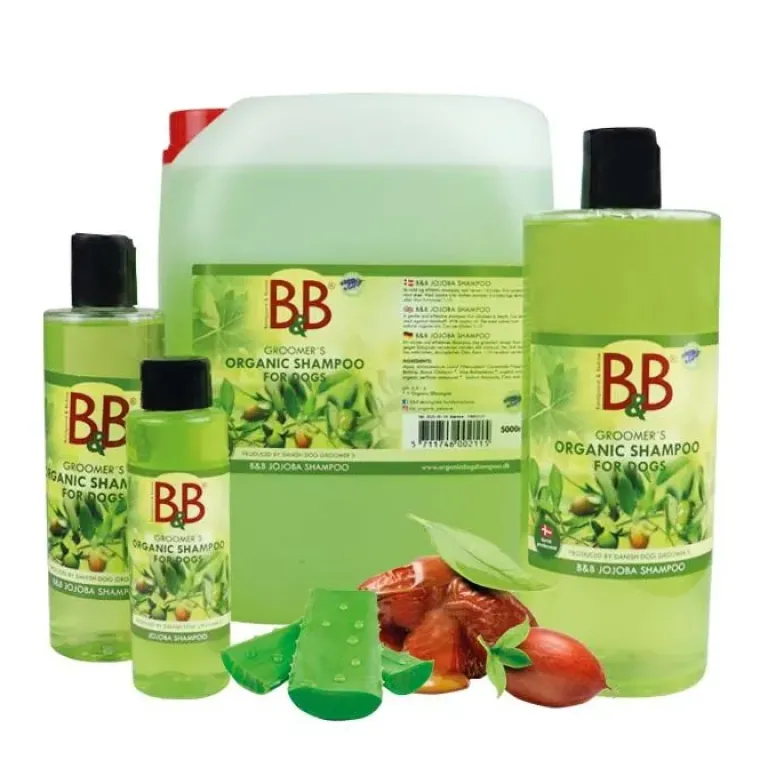 Miljøvenlige, Bæredygtige & Øko Produkter|Hundeshampoo Og Hundebalsam^B&B Økologisk Hundeshampoo m.m. B&B Jojoba shampoo | Økologisk hundeshampoo