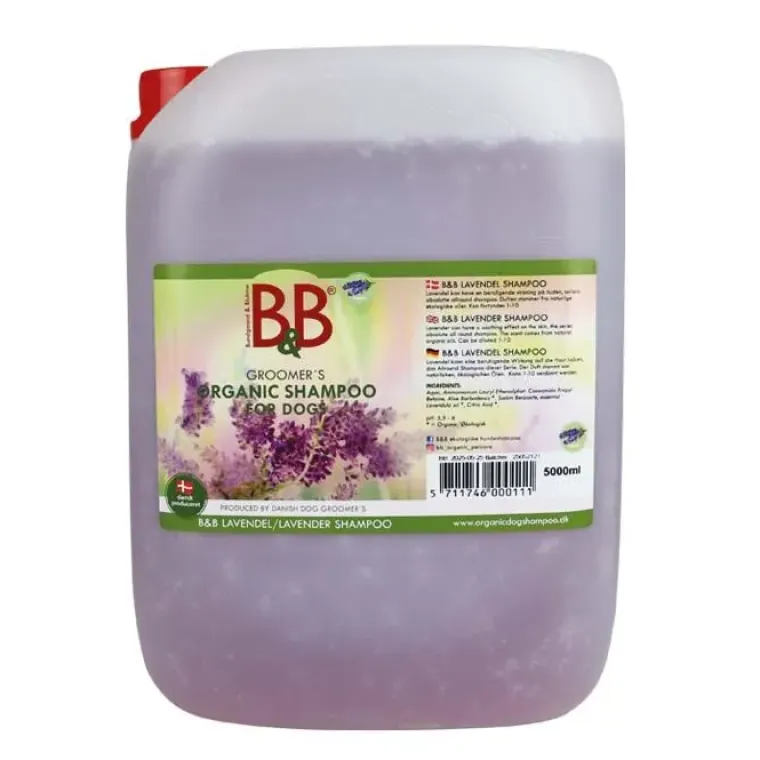 Hvalpeshampoo|Miljøvenlige, Bæredygtige & Øko Produkter^B&B Økologisk Hundeshampoo m.m. B&B Lavendel Shampoo | Økologisk hundeshampoo