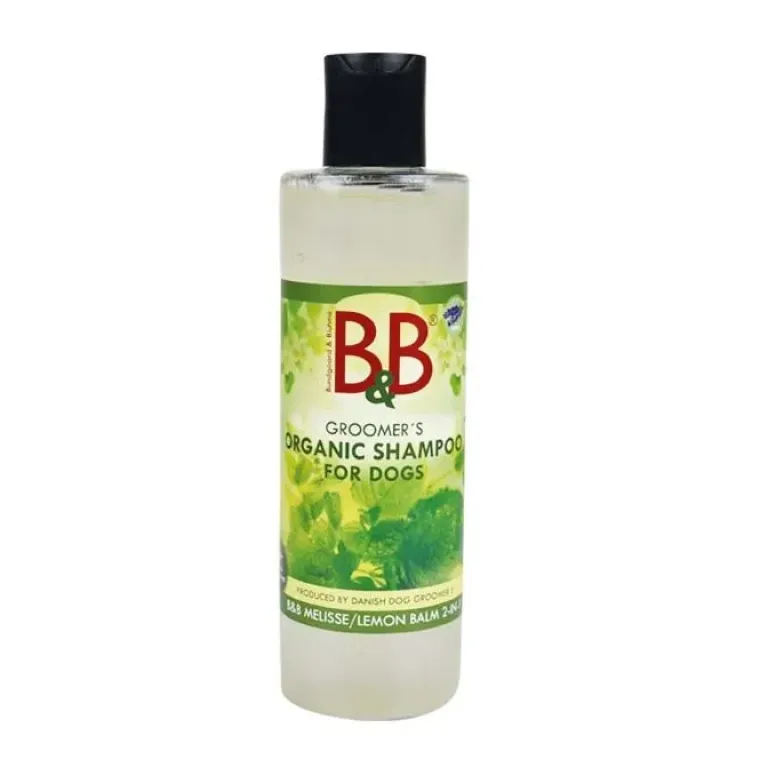 Hvalpeshampoo|Miljøvenlige, Bæredygtige & Øko Produkter^B&B Økologisk Hundeshampoo m.m. B&B Melisse balm 2-in-1 | Økologisk Hundeshampoo