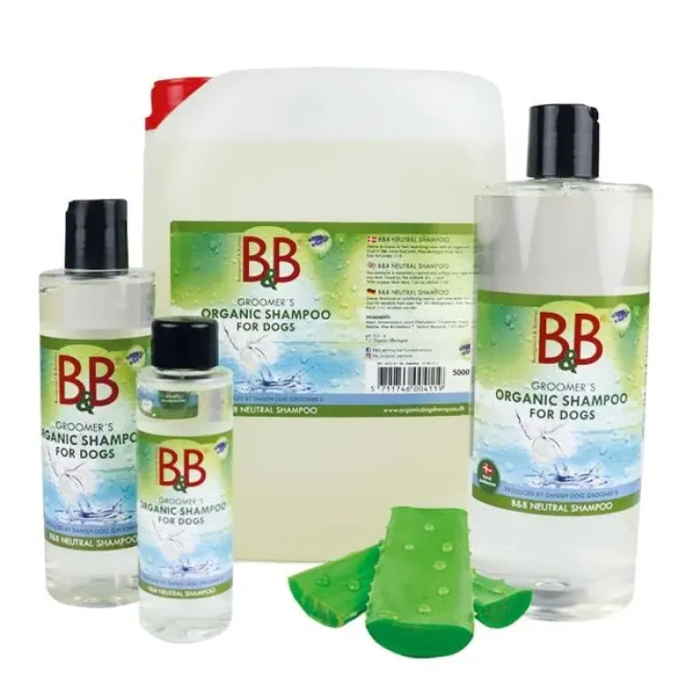 Miljøvenlige, Bæredygtige & Øko Produkter|Hundeshampoo Og Hundebalsam^B&B Økologisk Hundeshampoo m.m. B&B Parfumefri Shampoo | Økologisk hundeshampoo