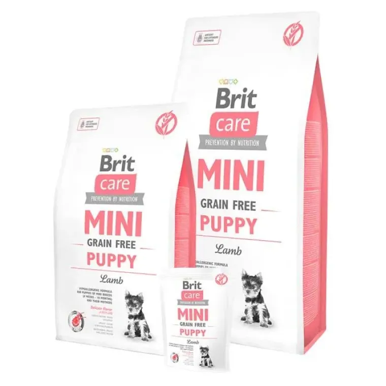 Hundemad|Hvalpefoder^Brit Care Mini Grain Free Puppy - Lamb | Tørfoder