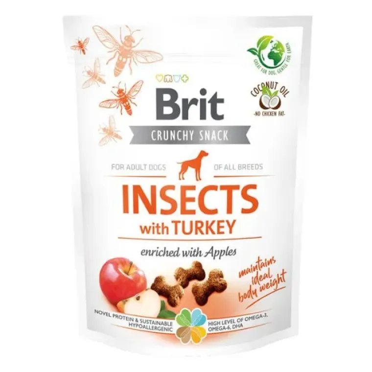 Godbidder Og Gnaveben^Brit Care Brit Crunchy Snack, Insects With Turkey | 200g.