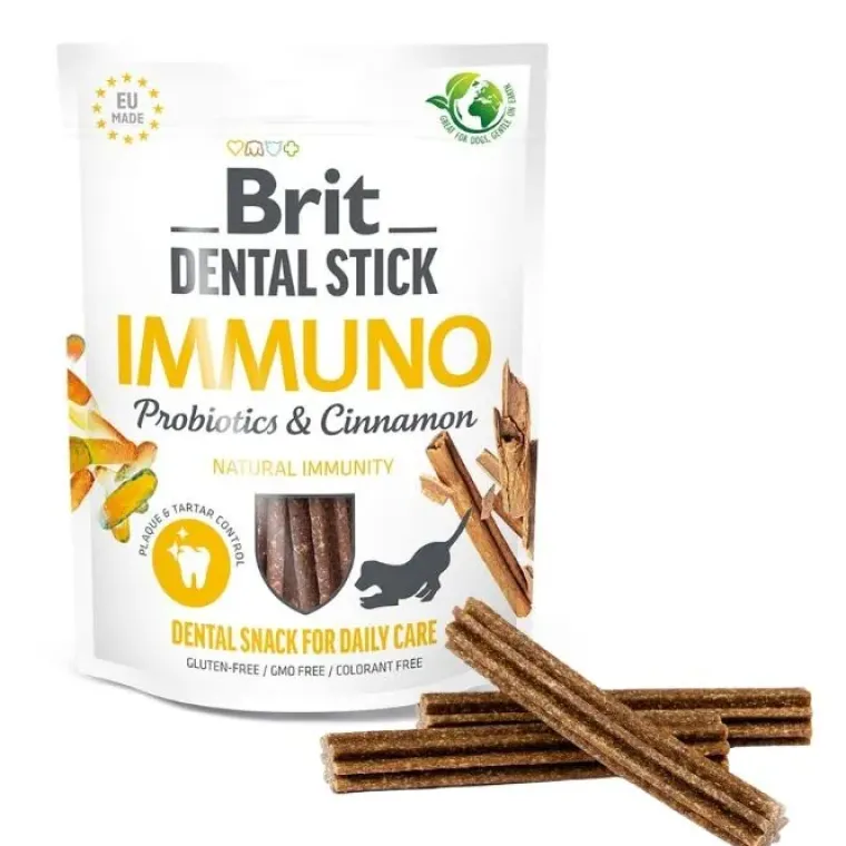 Godbidder Og Gnaveben^Brit Care Brit Dental Stick - Immuno Probiotics & Cinnamon