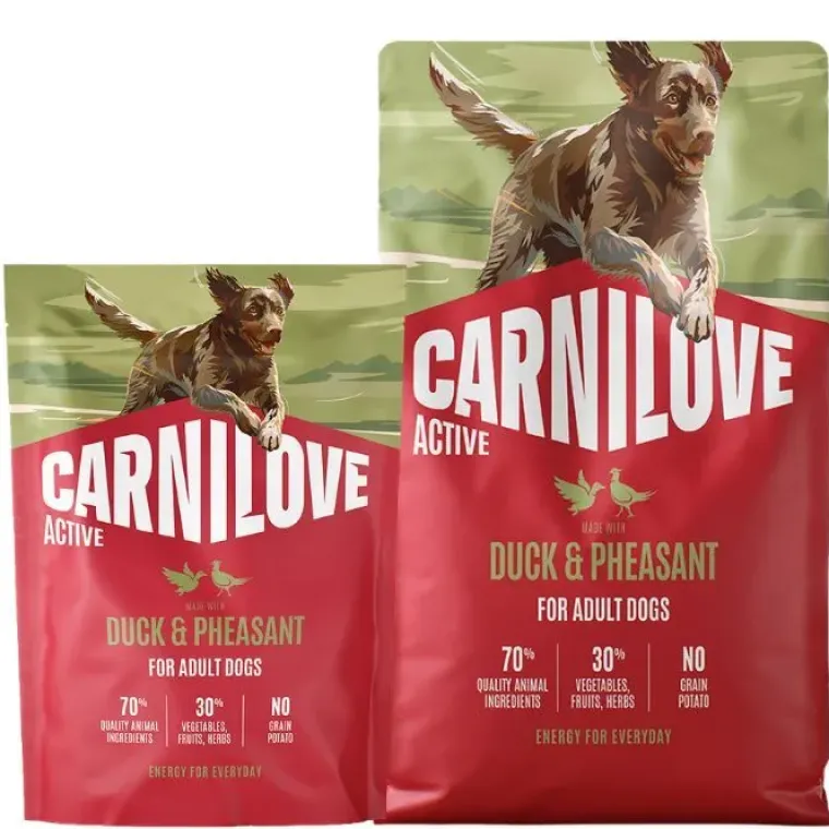 Hundemad^Carnilove Active Dog Duck & Pheasant, Adult All Breeds | Tørfoder