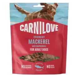 Godbidder Og Gnaveben^Carnilove Crunchy Snack, Mackerel with Raspberries | 200g