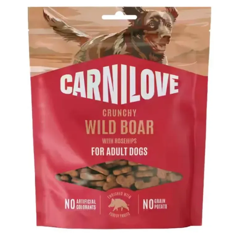 Godbidder Og Gnaveben^Carnilove Crunchy Snack, Wild Boar with Rosehips | 200g