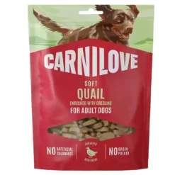 Godbidder Og Gnaveben^Carnilove Soft Snack, Quail enriched with Oregano | 200g