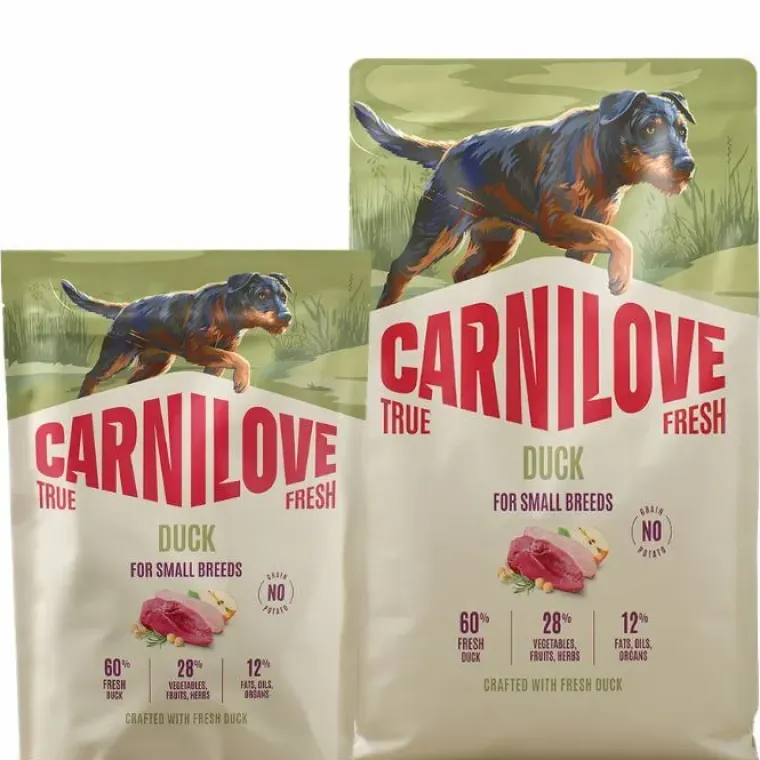 Hundemad^Carnilove True Fresh Dog Duck, Adult Small Breed | Tørfoder