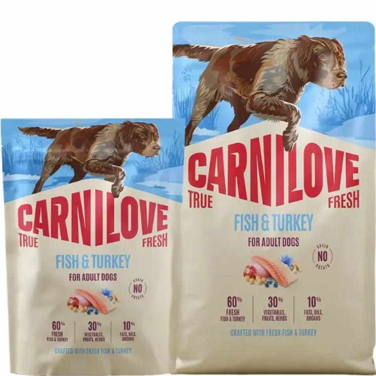 Hundemad^Carnilove True Fresh Dog Fish & Turkey, Adult All Breeds | Tørfoder