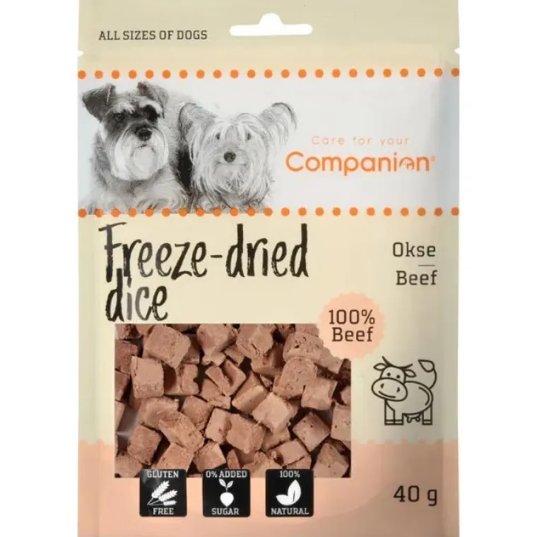 Godbidder Og Gnaveben^Companion Beef Freeze-Dried Dice | 40g