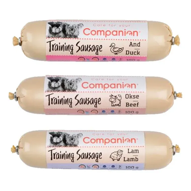 Bestsellers^Companion Training Sausage | Skærefaste Pølser | 100g