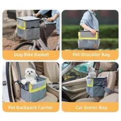 Hundetaske|Transporttasker Til Hunde^DogLemi Cykelkurv, Autostol, Transporttaske | 3i1