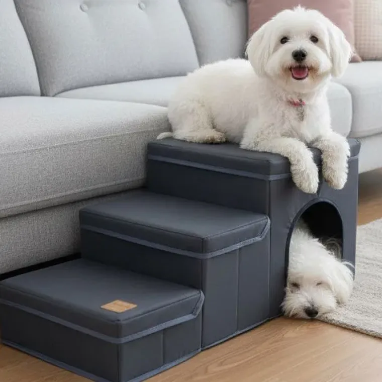 Hundetrapper & Hunderamper^DogLemi Hundetrappe m. hule og små rum