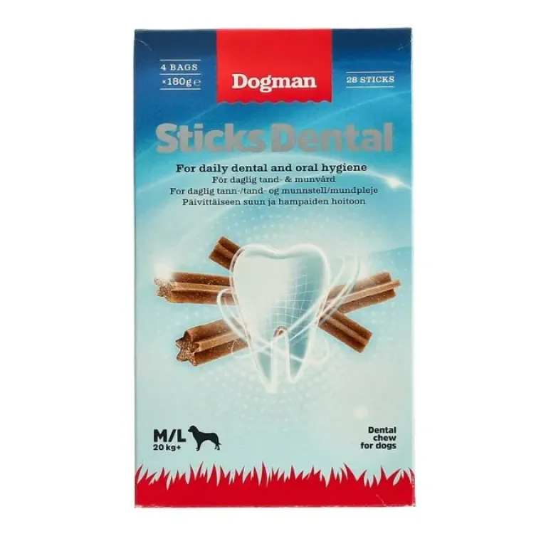 Godbidder Og Gnaveben^Dogman Dental Sticks M/L | Fra 7 stk | OUTLET