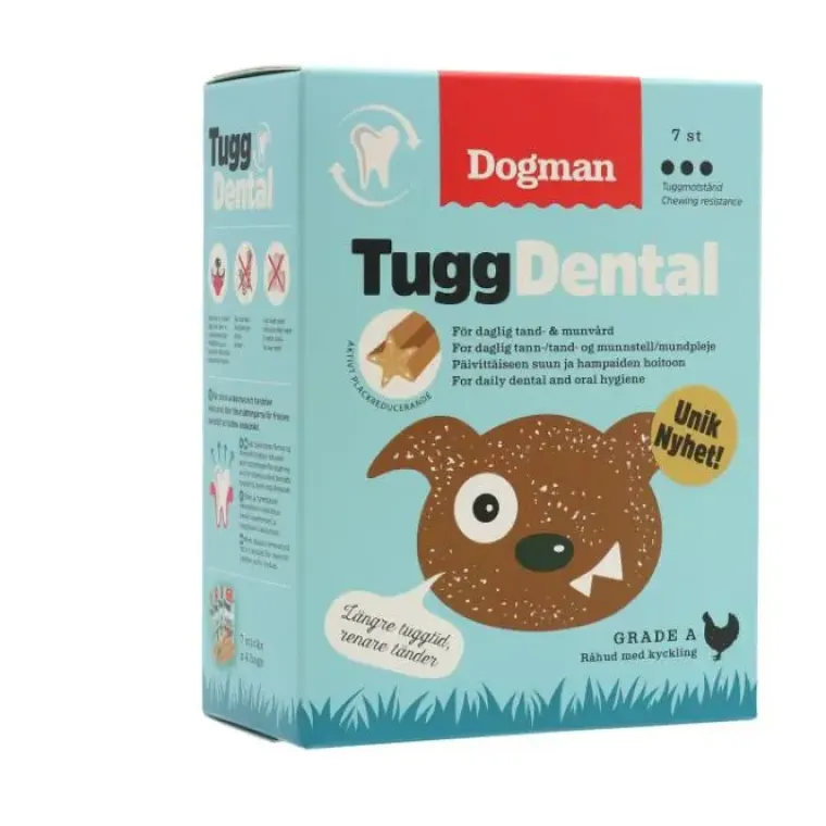 Godbidder Og Gnaveben^Dogman Tugg Dental Tyggeben | fra 20g
