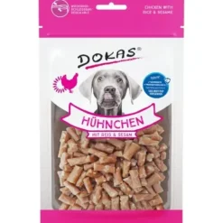 Godbidder & Smagsvarianter|Godbidder Og Gnaveben^Dokas Kylling m. ris og sesam | 70g