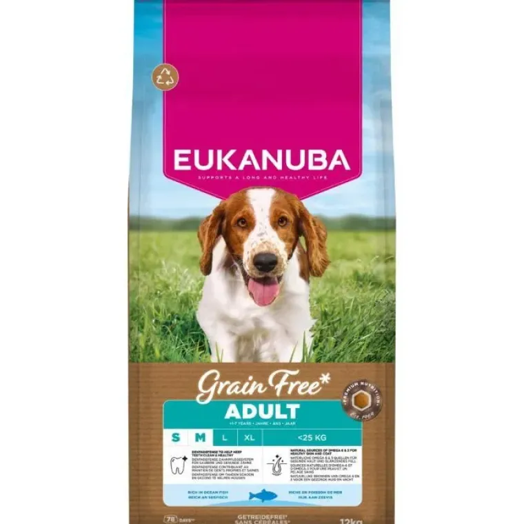 Hundemad^EUKANUBA Grain Free Adult - Small Medium Breed | Tørfoder