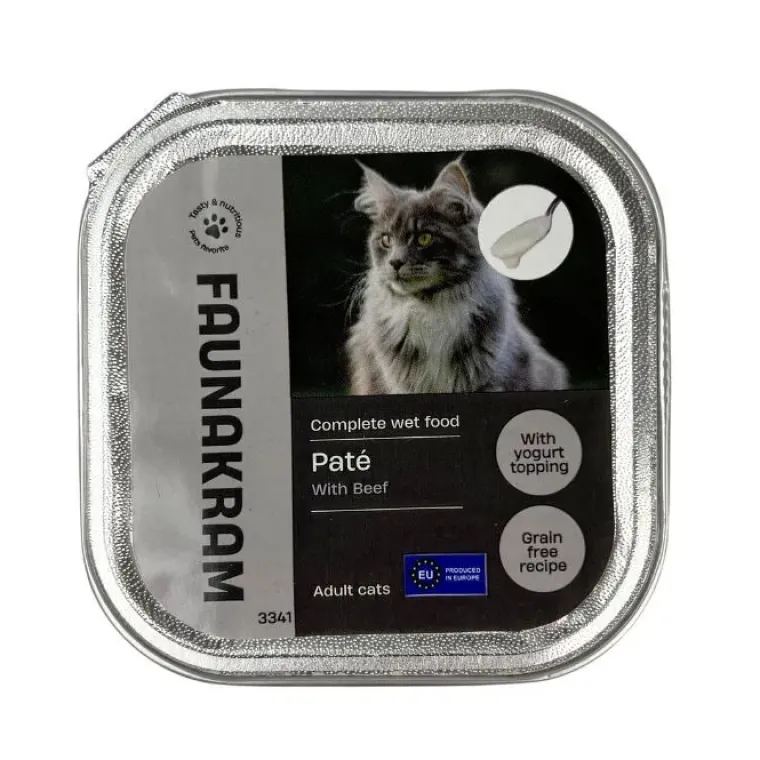 Kattefoder^Faunakram Cat Paté with Beef Yogurt Topping | 100g