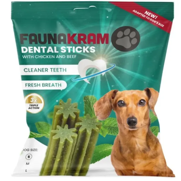 Godbidder Og Gnaveben^Faunakram Dental Stick Fresh Breath | 7 stk. Small