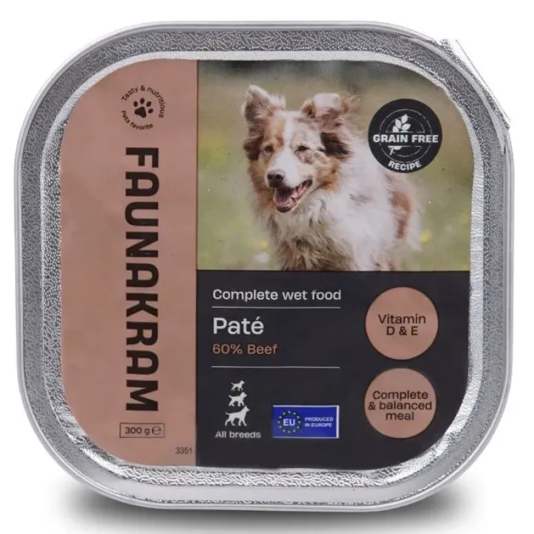 Hundemad^Faunakram Dog Paté, Beef | 300g
