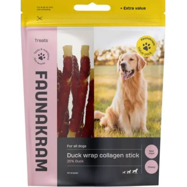 Godbidder Og Gnaveben^Faunakram Duck Wrap Collagen Stick | 300g