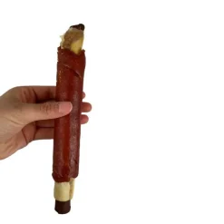 Godbidder Og Gnaveben^Faunakram Filled Rawhide Roll w. Duck Paste 300g | 2 stk