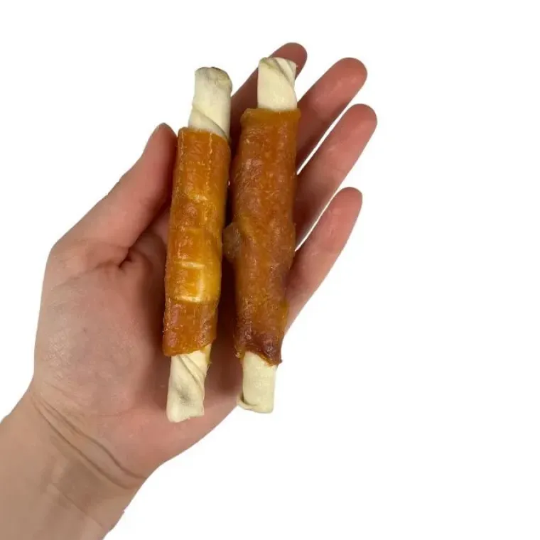 Godbidder Og Gnaveben^Faunakram Filled Rawhide Roll Chicken | 12 cm | 170g