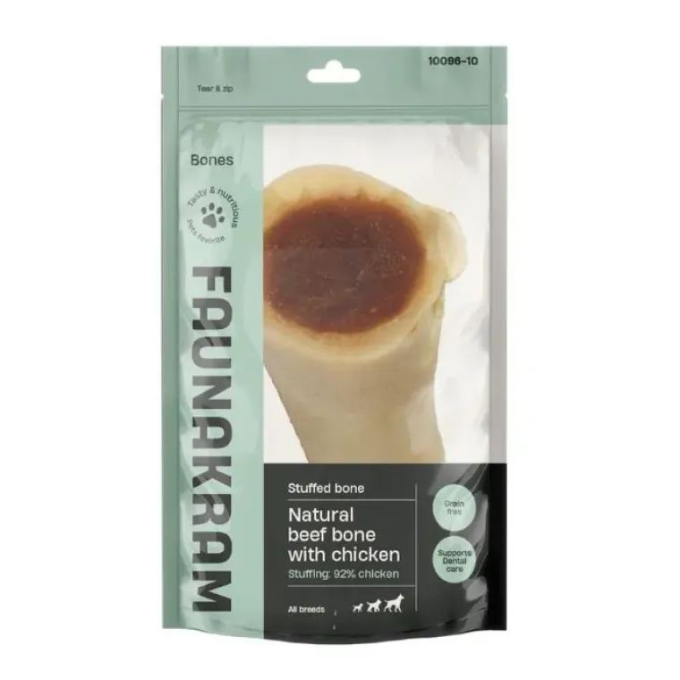 Godbidder Og Gnaveben^Faunakram Natural beef bone with stuffing | chicken