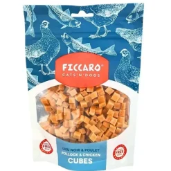 Hvalpegodbidder Og Gnaveben|Godbidder^Ficcaro Pollock & Chicken Cubes | 100g