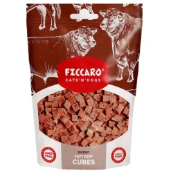 Hvalpegodbidder Og Gnaveben|Godbidder Og Gnaveben^Ficcaro Soft Beef Cubes | 100g