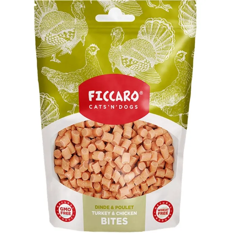 Hvalpegodbidder Og Gnaveben^Ficcaro Turkey & Chicken Bites | 100g