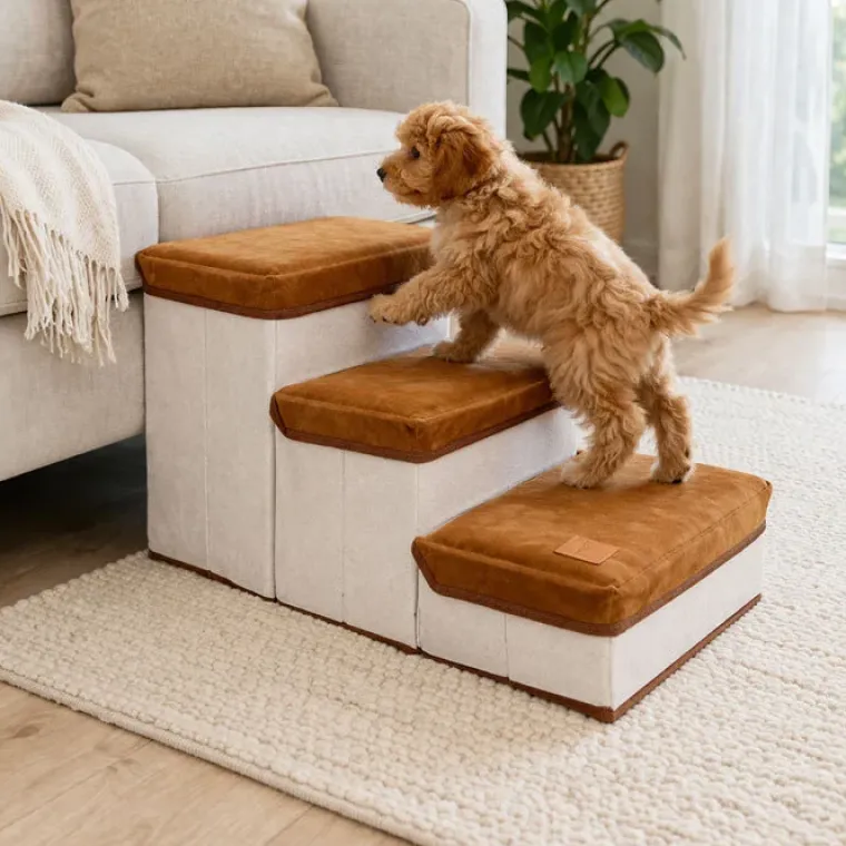 Hundetrapper & Hunderamper^DogLemi Foldbar hundetrappe med opbevaring