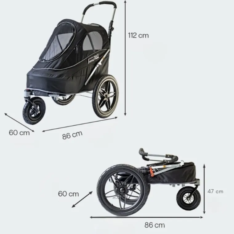 Hundeklapvogn^InnoPet Sporty EVR | Hundeklapvogn / cykeltrailer