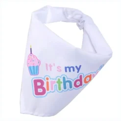 Hundefødselsdag|Hundetøj^Ollipet It's my Birthday Bandana | Hvid