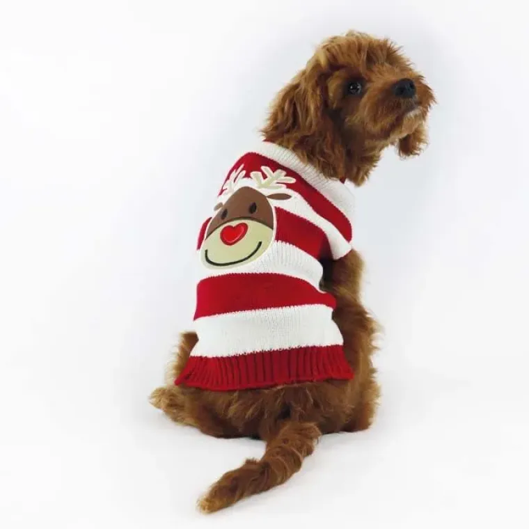Julekurven^Ollipet Julesweater m. striber