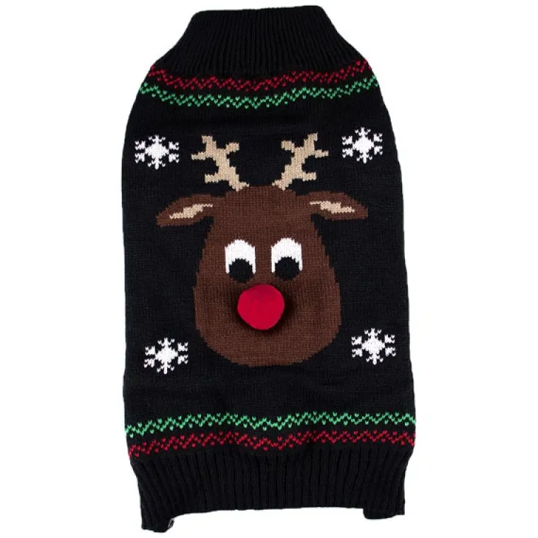 Julekurven^FashionDoggy Julesweater til hund | M. Rensdyr