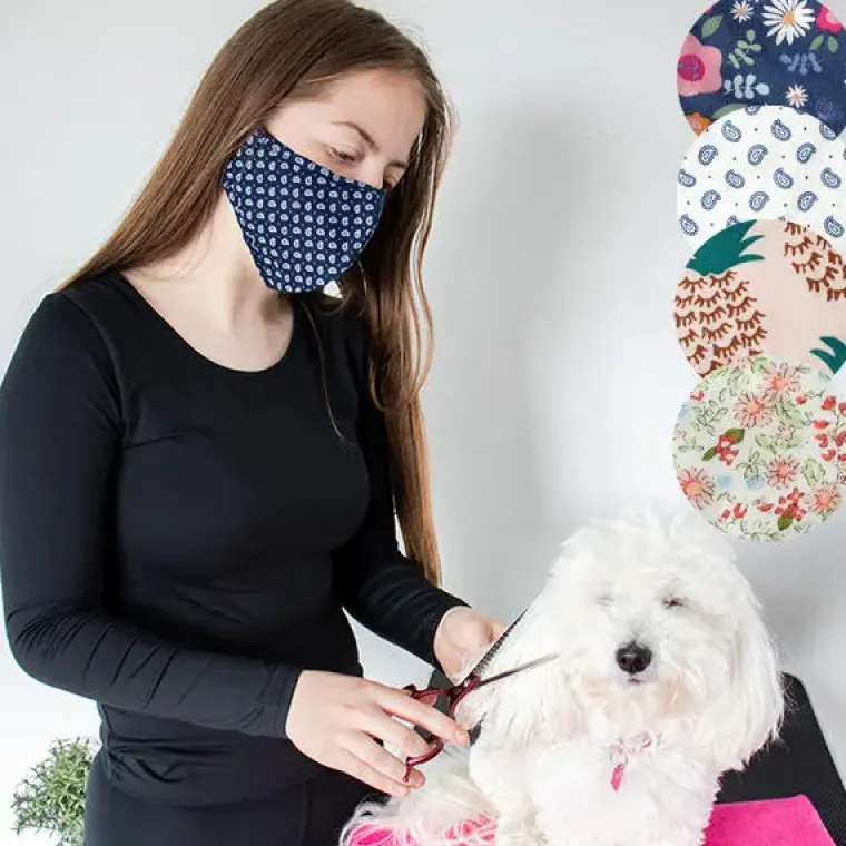 Pelsplejeredskaber|Hundetrimmere Og Klippemaskiner^Cotonshoppen Justerbar stof mundbind | 3 lags | OUTLET