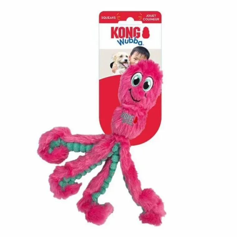 Plyslegetøj Til Hunde|Hvalpelegetøj^KONG Wubba Octopus Mix