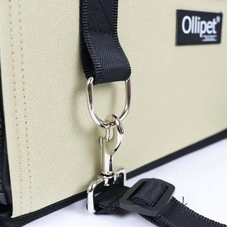 Autostol Til Hunde|Hundeferien^Ollipet Luksus biltaske m. lammeskind | 2 str. | OUTLET Beige