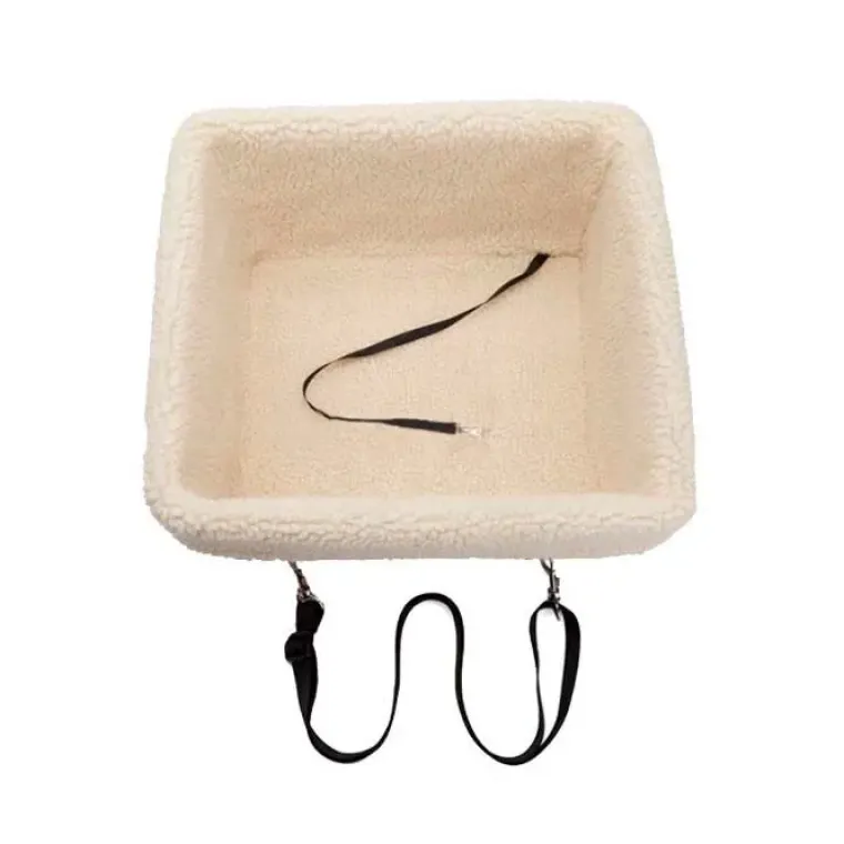 Autostol Til Hunde|Hundeferien^Ollipet Luksus biltaske m. lammeskind | 2 str. | OUTLET Beige