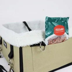 Autostol Til Hunde|Hundeferien^Ollipet Luksus biltaske m. lammeskind | 2 str. | OUTLET Beige
