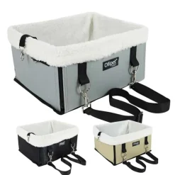 Autostol Til Hunde|Hundeferien^Ollipet Luksus biltaske m. lammeskind | 2 str. | OUTLET Beige
