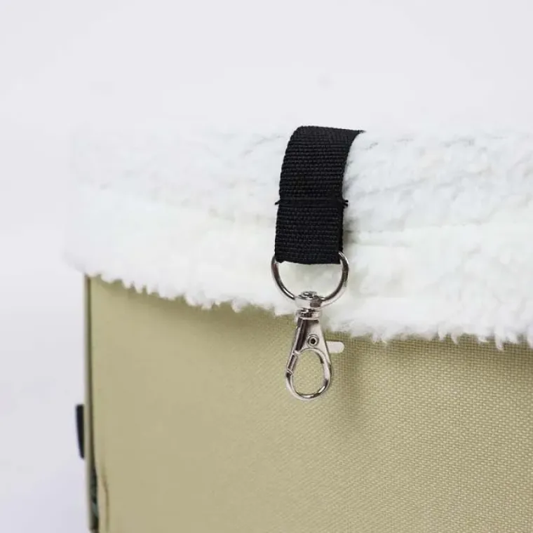 Autostol Til Hunde|Hundeferien^Ollipet Luksus biltaske m. lammeskind | 2 str. | OUTLET Beige