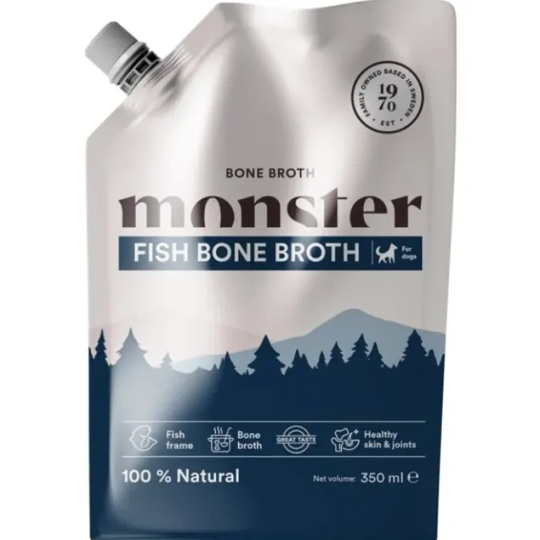 Hundemad|Godbidder Og Gnaveben^Monster Dog Bone Broth | Fish