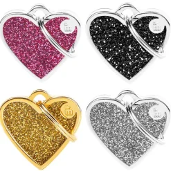 Valentine^MyFamily My Family | Hundetegn Hjerte m. glimmer