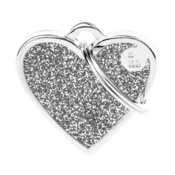 Valentine^MyFamily My Family | Hundetegn Hjerte m. glimmer