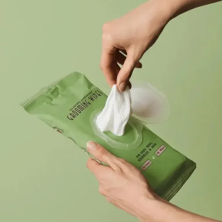 Helse Til Hunde|Miljøvenlige, Bæredygtige & Øko Produkter^Natural Dog Company Grooming Wipes | 50 stk